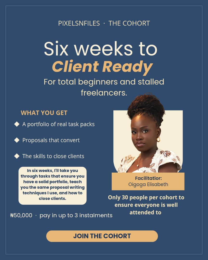 PixelsnFiles Cohort — Six weeks to Client Ready